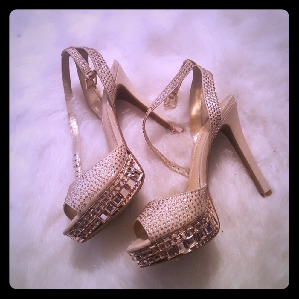 Stiletto Gold Heels